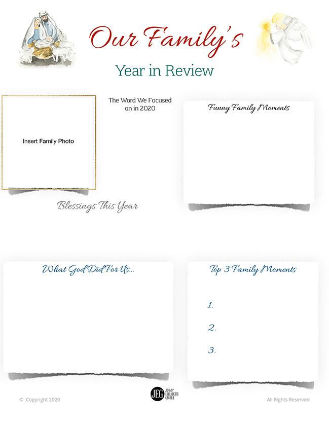 Year in Review Family Letter (Printable)