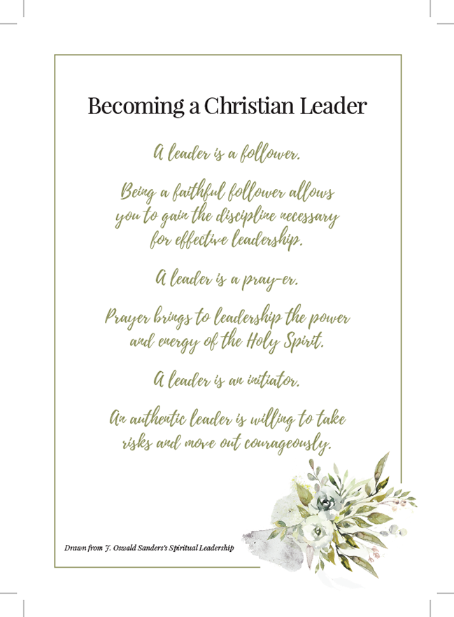 Becoming A Christian Leader (Printable)