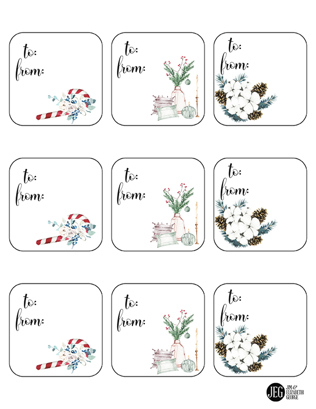 Christmas Name Tags Printable Free