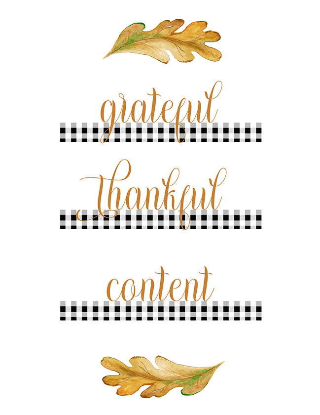 Grateful Thankful Content