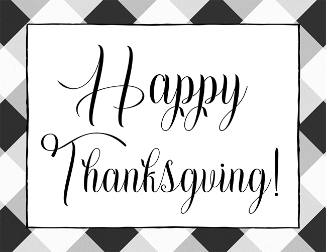 Happy Thanksgiving (Printable) - Elizabeth George for Free Printable Happy Thanksgiving Sign