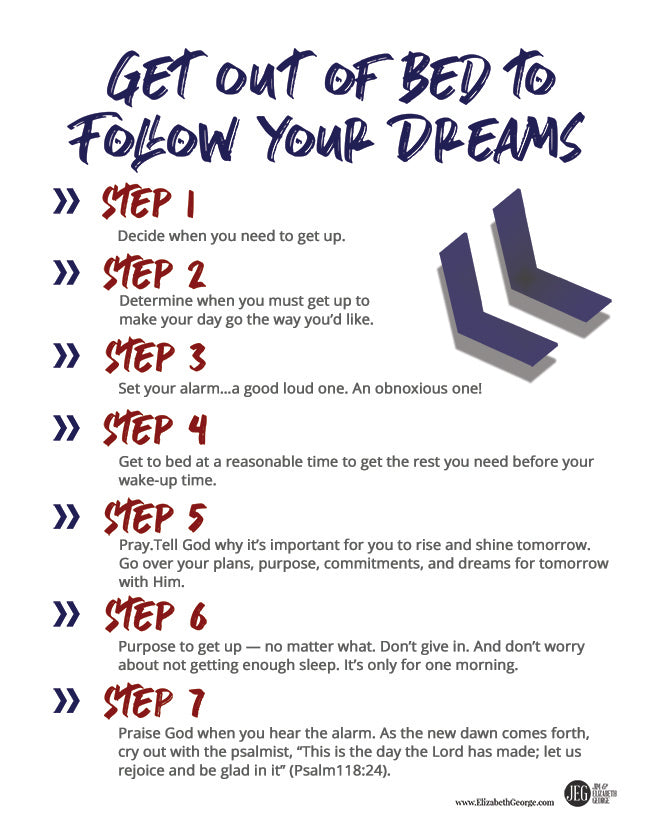 Get Out of Bed to Follow Your Dreams (Printable)