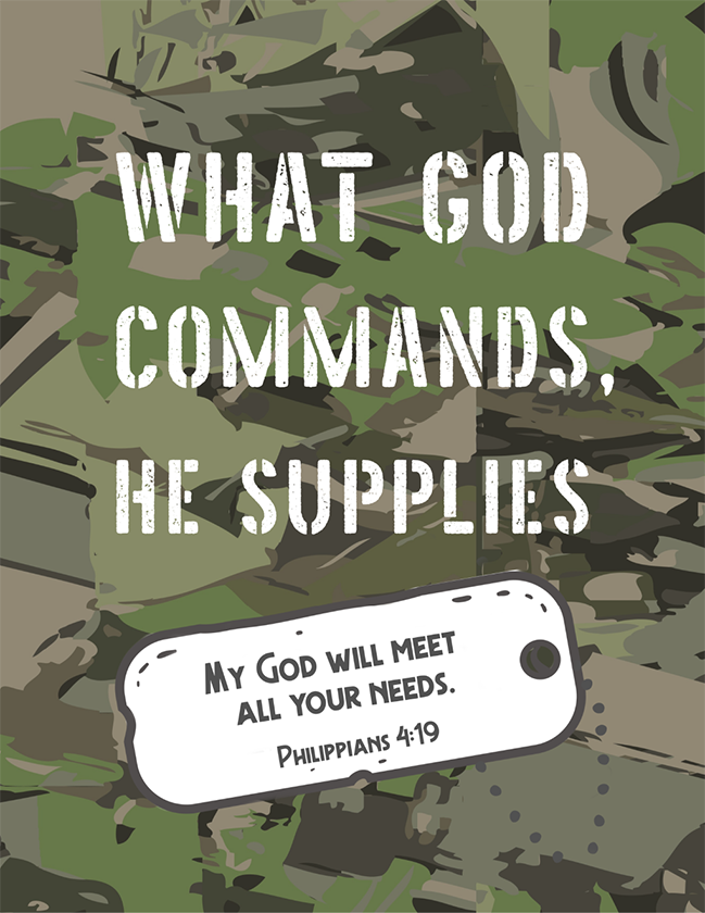 What God Commands, He Supplies (Printable)