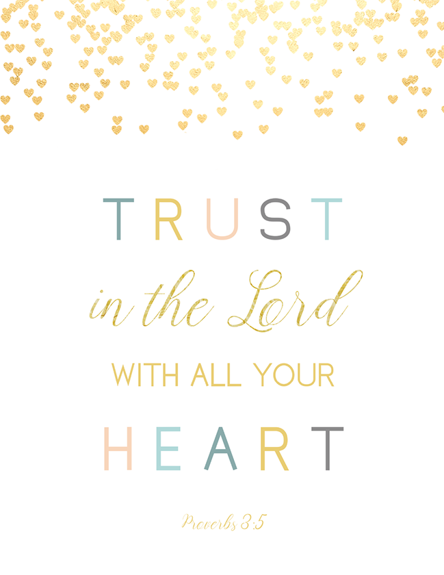 Trust in the Lord with all Your Heart (Printable)