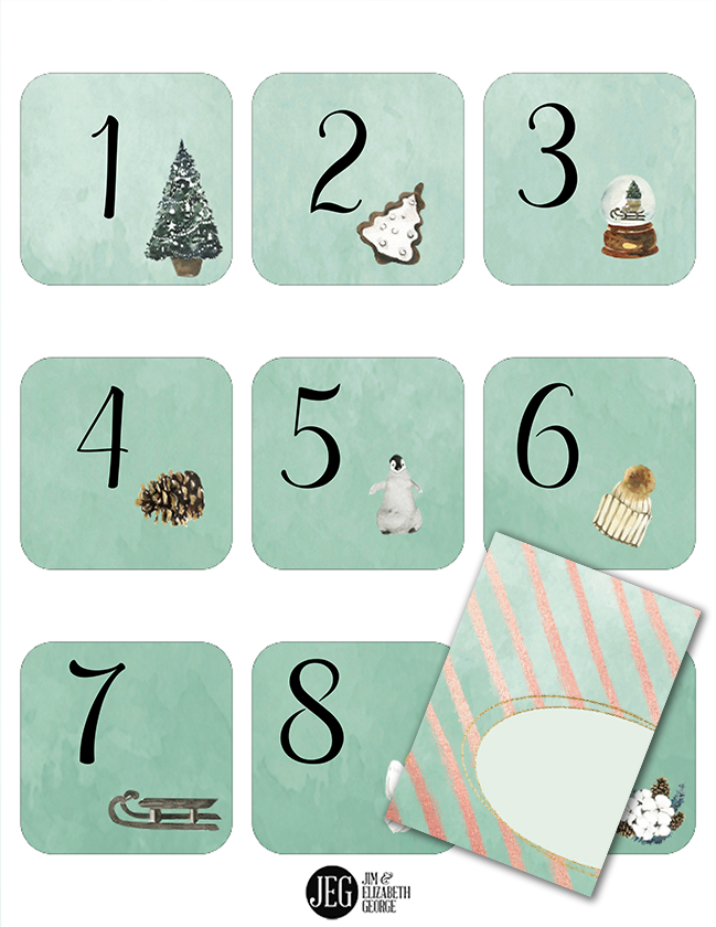 Advent Set Green Envelope (Printables)