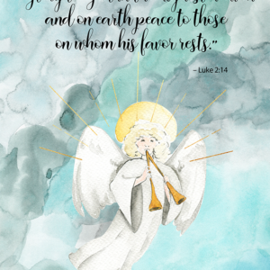 Christmas Art Print - Glory to God (Printable)
