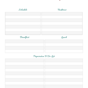 Christmas Day Planner (Printable)