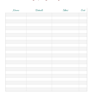 Christmas Gift Giving Planner (Printable)