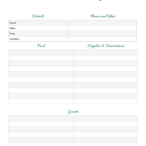 Christmas Party Planner (Printable)