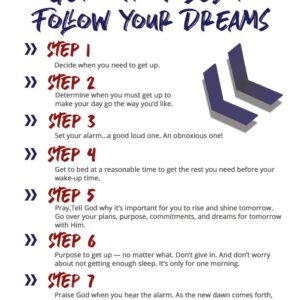 Get Out of Bed to Follow Your Dreams (Printable)