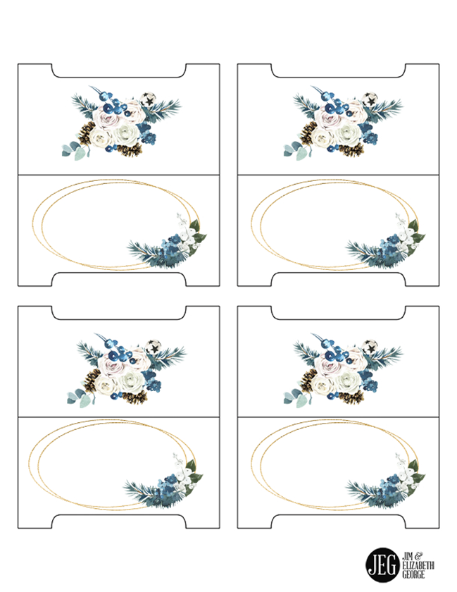 Christmas and Advent Table Place Cards (Printable)