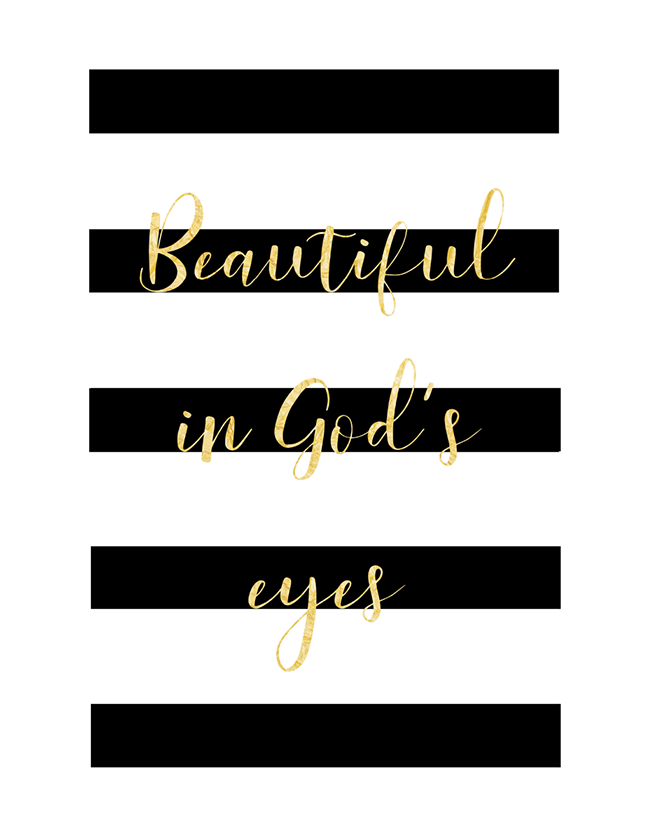 Beautiful in God's Eyes (Printable)