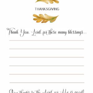 Thanksgiving Blessings (Printable)