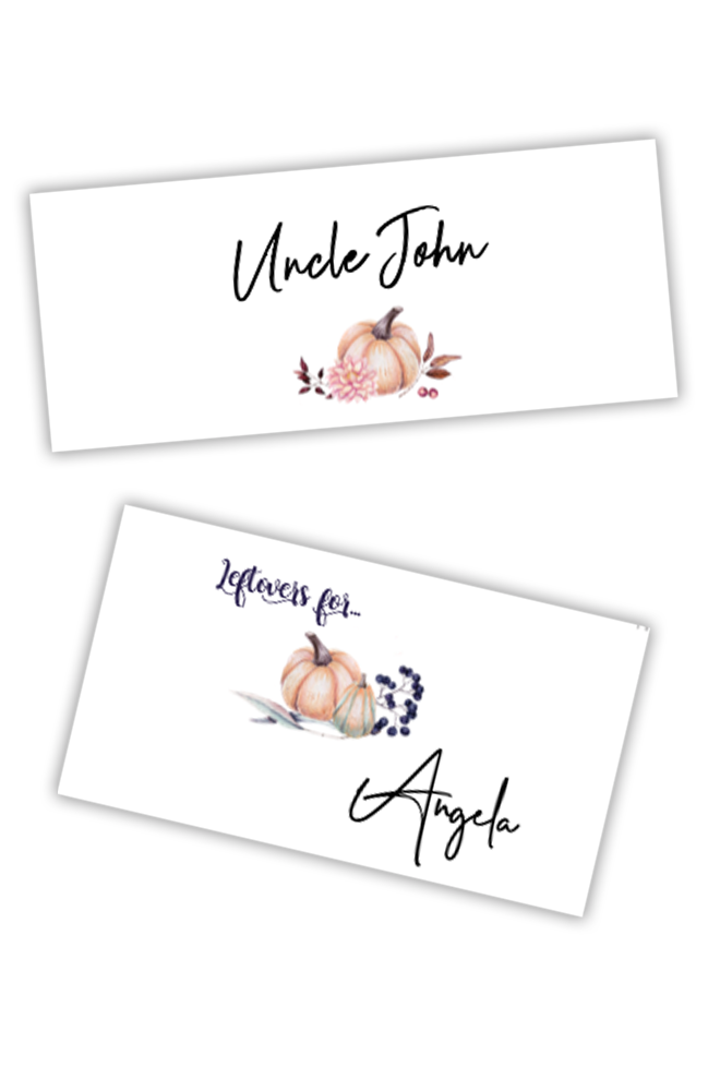 Thanksgiving Guest Place Cards (Printables)