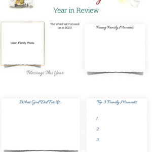 Year in Review Family Letter (Printable)
